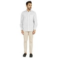thumbnail image 2 of Bestman Solid Formal Button Down Shirt For Men Long Sleeve With Patch Pocket Business Wear, 2 of 7
