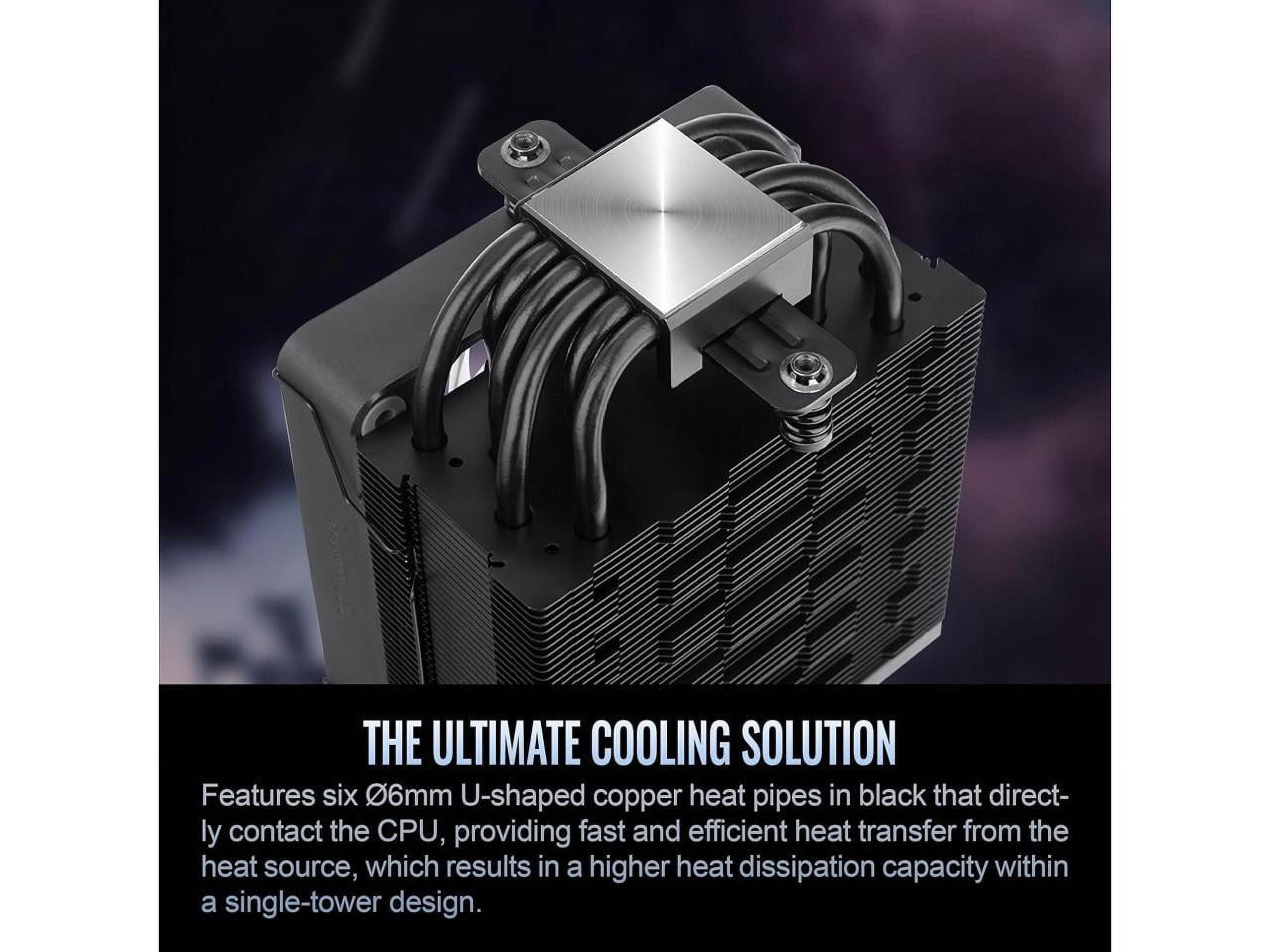 Thermaltake ASTRIA 400 ARGB CPU cooler Comaptible with latest Intel LGA 1700 and AMD AM5 CPU Single Tower 230W TDP cooling power CL-P120-CA12SW-A
