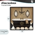 thumbnail image 4 of Stupell Industries Traditional Elegant Bathtub & Chandelier Black Framed Giclee Art, 12 x 12, by Janet Tava, 4 of 8
