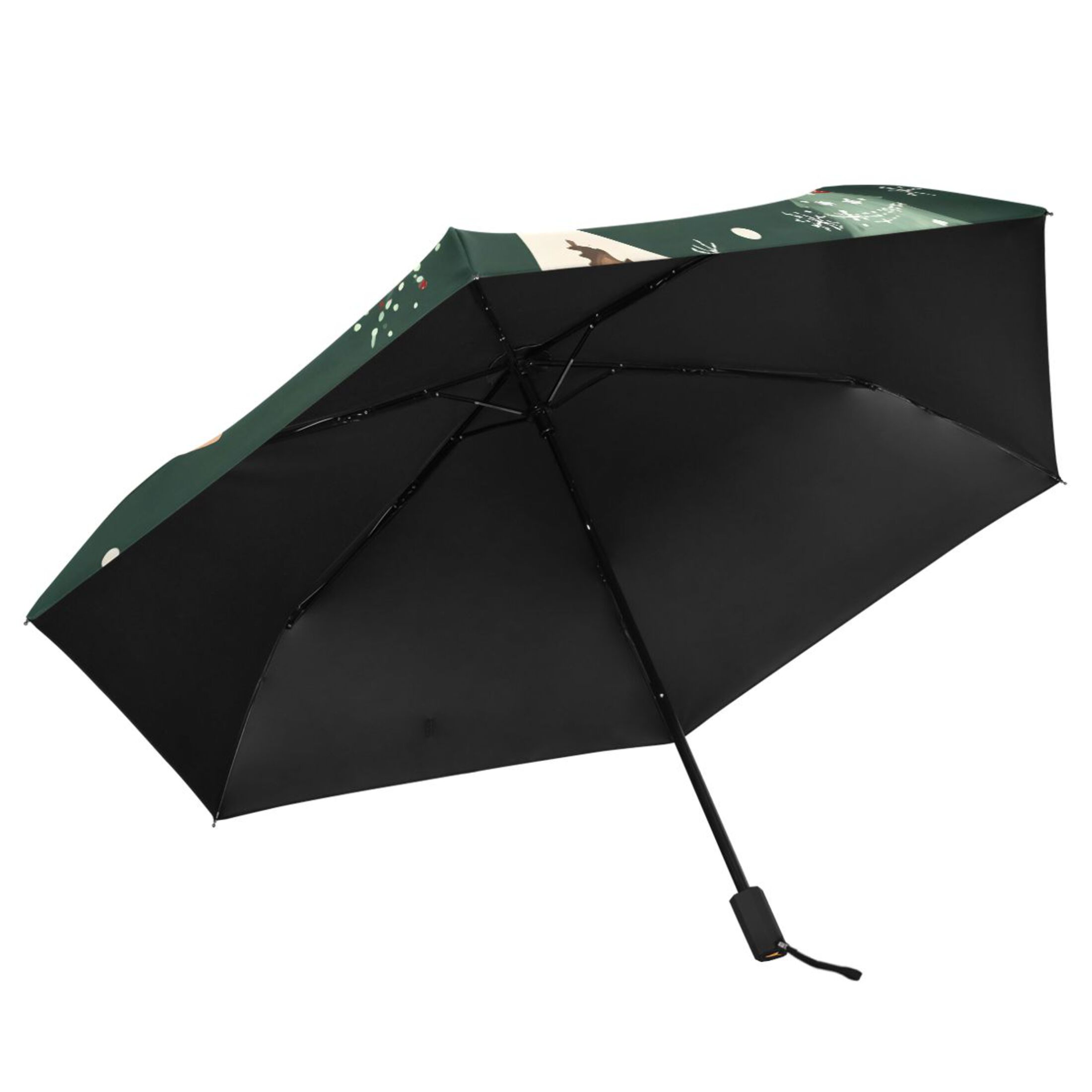 ALAZA Bat House Christmas UPF 50+ Compact Folding Umbrella for Rain Travel Umbrella Packable