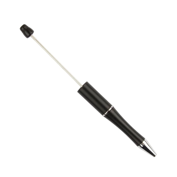 5.9" 1mm beadable pens,5ml Plastic Bead Ballpoint DIY Cute Cool Pens Black Ink for Women Men Bridal Graduation Gift Office Supplies(Black)