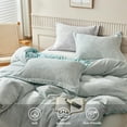 thumbnail image 3 of Funda Nórdica King Size-Microfibra Blanco＆Green Branch Textured Botanical Bedding, 3 of 9