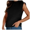 thumbnail image 1 of Chandail Sans Manches à Col Montant pour Femmes, Décontracté et Tendance pour l'Été, 1 of 5