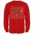 thumbnail image 1 of Chandail de Noël Laid avec Cerf de Fête Rouge pour Adulte à Manches Longues, 1 of 1