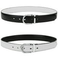 thumbnail image 2 of Falari Reversible Buckle Fashion Genuine Leather Belt For Women Youth Kids Girl and Boy, 2 of 6
