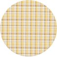 thumbnail image 3 of Round Fitted Tablecloth 44 Inch, Gray Mustard Check Plaid Round Tablecloth Waterproof Table Cloth Polyester Table Cloth for Daily Use Kitchen Dining Party Wedding, 3 of 8