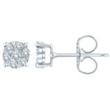 0.23 CT. T.W. Round Cut Cluster Diamond Stud Earrings in 14K Gold
