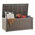 thumbnail image 1 of VEVOR Outdoor Storage Box Resin Deck Box 120 Gallon Patio Lockable Organizer, 1 of 9
