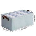 thumbnail image 3 of Under $10 Storage Bins, Hwkond Clothes Storage Box Household Drawer Wardrobe Clothes Storage Box Pants Classification Folding Storage Basket Organizer,Light blue, 3 of 8