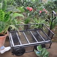 thumbnail image 4 of Sesslife Outdoor Heavy Duty Utility Wagon Cart, 660lbs Capacity Folding Steel Frame Garden Cart with Adjustable 180° Rotation Handle, Rubber Tire, 4 of 10