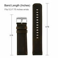 thumbnail image 2 of FIEWESEY Bands Compatible with Garmin First Avenger/Venu 2/Vivoactive 4/Darth Vader 22MM Leather Watch Strap Wristband Bracelet with Stainless Steel Buckle Clasp(Dark Brown), 2 of 4