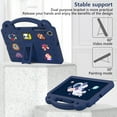 thumbnail image 5 of Dteck for Samsung Galaxy Tab A 10.1 (2019) SM-T510/T515 Kids Light Weight Cute DIY Cartoon Pattern Shock Proof EVA Foam Kickstand Handle Light Weight Tablets Cover, Navyblue, 5 of 8