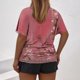 thumbnail image 5 of Tops Cortos para Mujeres, Cintura Plisada Cuello Redondo Tamaño Grande Camiseta de Manga Corta Top Casual Hecha de Estante de Imitación, Camisetas Casuales de Mujer, 5 of 6