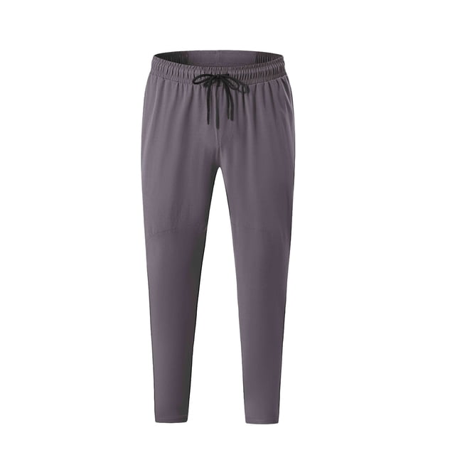 Dagugfen Mens Tackpants Elastic Waist Drawstring Fitted Lightweight Workout Running Athletic Pants