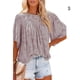 thumbnail image 5 of Cuello para Mujer Minnieouse camisa de Media manga jersey con volantes blusa de encaje estético baile de cumpleaños ropa de primavera rosa S, 5 of 5