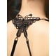 thumbnail image 5 of Sostén elástico cruzado con tirantes de encaje para vestido para mujeres en blanco y negro, 5 of 5