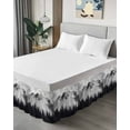 thumbnail image 4 of Snow Mountain Bed Skirt California King Size 16" Drop Nature Scenery Black Forest Vintage Style Ruffled Wrap Around Bed Skirts Adjustable Elastic Bedskirt Dust Ruffle for California King Size Bed, 4 of 7