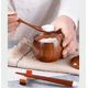thumbnail image 4 of Nvzi Bol de madera marrón de 1 pieza, 7 x 3,1 pulgadas, ligero, duradero, multifuncional, fácil de limpiar, apilable, accesorio decorativo para centro de mesa de comedor de estilo rústico., 4 of 5