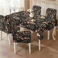 thumbnail image 2 of TSOVTHRID Rectangle Tablecloth Stretch Dining Chair Slipcovers Anti-Dust Chair Covers Washable Table Cloth Soft Furniture Protector Cover, 5 Pcs, Mushroom Leaf Butterfly Moon Print, 2 of 7