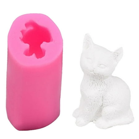 

3D Kitten Silicone Rubber Flexible Food Safe Mould Clay Resin Ceramics Candy Fondant Candy Chocolate Soap Mould