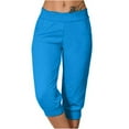 thumbnail image 2 of YI YI Women's Joggers Pants Baggy Lightweight Capri Pants Running Workout Athletic Cropped Sports Pants Soft Lounge Pajams Pants XL Sky Blue, 2 of 7