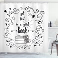 thumbnail image 1 of Ambesonne Book Shower Curtain, Get Lost in a Book, 69"Wx75"L, Black White, 1 of 3