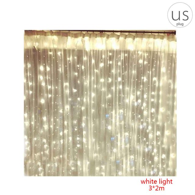 Hogar Dormitorio Cadena de luz Cortina de ventana Decoración de pared interior Lámpara de cuerdas LED Boda Luz de fiesta de Navidad Inevent LED1774-11