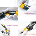 thumbnail image 5 of lectric Fabric Scissors Box Cutter for Crafts, Sewing, Cardboard,Cordless Electric Scissors Fabric Cutter with 2 Cutting Blades, Zip Snip Electric Scissors for Cutting Fabric Cloth, 5 of 7