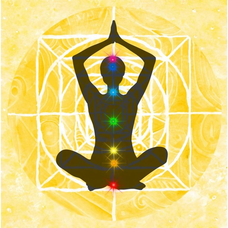 Yoga Posizione Del Loto Wall Mural by Wallmonkeys Peel and Stick Graphic  (24 in H x 24 in W) WM339120 