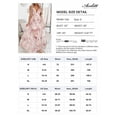 thumbnail image 5 of Floral Deep V-Neck Sleeveless High Waist Pleated Backless Spaghetti Strap Maxi Dress for Wedding Bridesmaid Vacation Party, 5 of 10