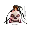 thumbnail image 3 of Halloween Cartoon Caricature Style Bag, Halloween Kids Tote Bag Halloween Party Favor Supplies Halloween Gift Wrap Candy Bag with Drawstring, 3 of 6