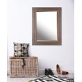 thumbnail image 2 of 35 x 27 Inch MDF Wall Mirror, Taupe Brown Large Rectangle Modern Mirror for Bathroom Entryway Bedroom, 2 of 3