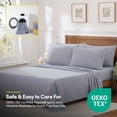 thumbnail image 5 of 6 Piece Printed Sheet Set, Deluxe Ultra Soft 1500 Series, Double Brushed Microfiber -Classic Navy, California King, 5 of 5