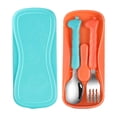 thumbnail image 2 of Juego de cubiertos para bebés Caja para niños pequeños Alimentación de alimentos para niños Gadgets para niños de acero inoxidable Verde Yotijar Vajilla para niños, 2 of 6