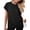 Black, variant on Women Basic Crewneck Short Sleeve Pocket T-Shirt Casual Loose Comfy Workout Tee with Kangaroo Pocket, Blue XL