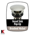 thumbnail image 4 of Keeney 1686KDSBN 1-1/4 x 8 in. Vessel Bathroom Sink Pop-Up Drain, Brushed Nickel, 4 of 14