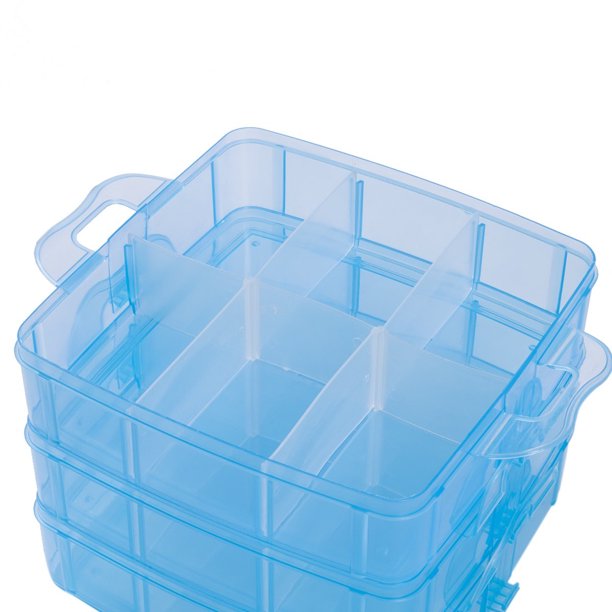 Topboutique Stackable Storage Container with 18 Adjustable