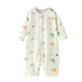 thumbnail image 3 of Bovxnpu Baby Girl Bodysuit, Infant Baby Cotton Bodysuits, Baby Dinosaur Print Jumpsuit Baby Pajamas Newborn Clothes Long Sleeved Crawling Clothes 0 Month, 3 of 4