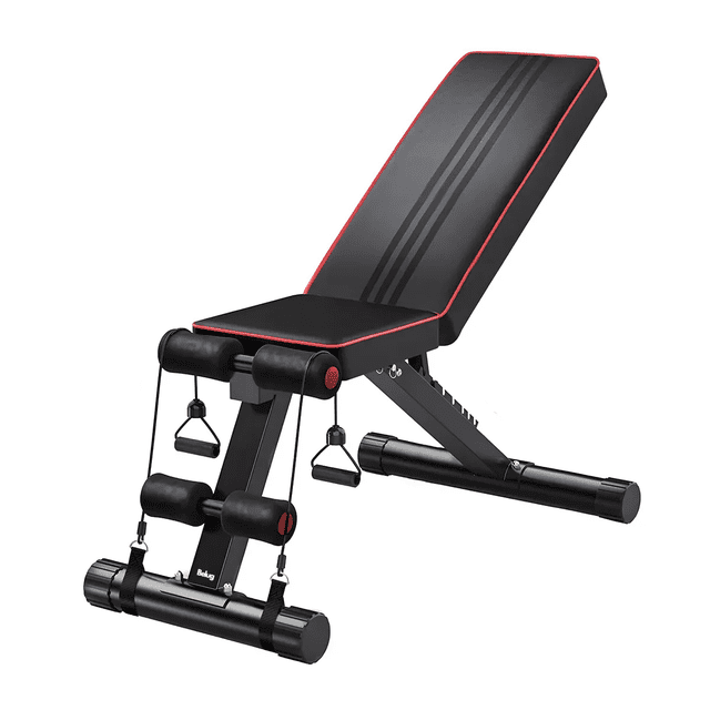 "Banco De Ejercicio Fitness Multiposiciones Ligas Abdominales Belug, Negro "