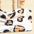 thumbnail image 4 of TOWED22 Girls Bathing Suits 3 Piece Swimsuit Bikini Set Quick Dry Cover Up Skirt Floral Print Swimwear 5-12 Years Brown,4-5 Y, 4 of 8