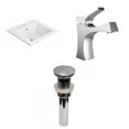 thumbnail image 1 of American Imaginations 21-in. W 1 Hole Ceramic Top Set In White Color - Overflow Drain Incl. AI-29648, 1 of 9