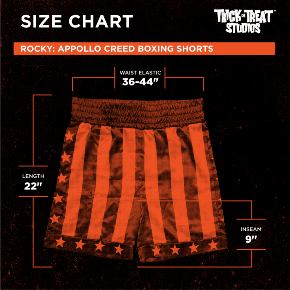 Rocky Men's Apollo Creed Boxing Trunks Costume One Size Red/Blue