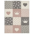 thumbnail image 5 of Paco Home Kids Rug Checkered with Hearts and Crowns in Pink - 2'8" x 4'11" (3'x5'), 5 of 5