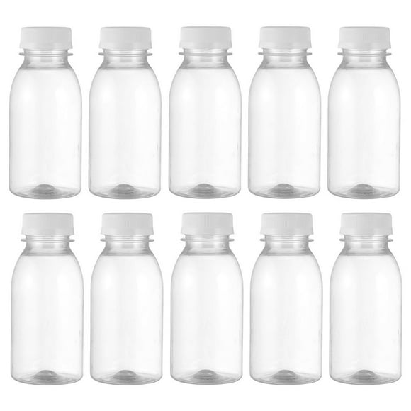 SUTENGDA Bottles Juice Mini Water Fridge Containers Box Juicing Lids Refillable Empty Clear Reusable Shot Caps Oz 4 Small Bottle