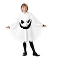 thumbnail image 3 of KHONTS Ghost Face Poncho for Toddler Kids Hooded Cloak Halloween Performance Clothes Spooky Capes 25-White XS, 3 of 4