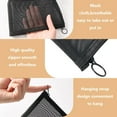 thumbnail image 6 of 1 set 3 Sizes Mesh Cosmetic Bags Black Mesh Makeup Bag Purse Pouch Zipper Mesh Travel Bag Travel Purse Organizer Portable Pouch Bag Mesh Toiletry Bag for Home Office Travel Accessories, 6 of 8