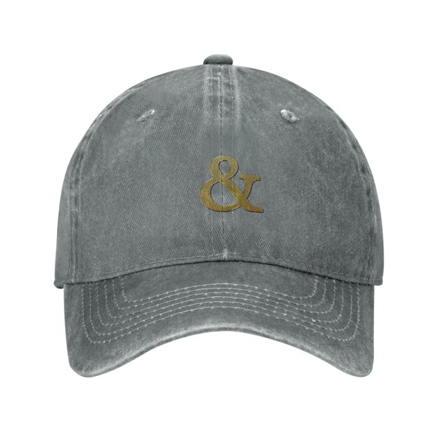 ZICANCN Adjustable Baseball Cap Women, Character & Patterns Hats for Men Adult Washed Cotton Denim Baseball Caps Fashion, Gray