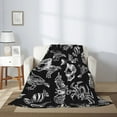 thumbnail image 2 of Throw Blanket for Couch Sofa and Bed, Skull bird bat spider Super Soft Plush Throw Blanket, Fuzzy Cuteness Comfy Warm Washable Flannel Blanket & Throws for All Season, 2 of 5