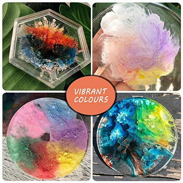 Alcohol Ink for Epoxy Resin - 24 Vibrant Colors Alcohol-Based Ink High Concentrated Alcohol Paint Pigment Resin Ink Color Dye for Resin Art Tumblers G