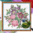 thumbnail image 1 of Kit Punto Cruz Flores Con Cuentas Bordado Parcial Arte para El 32x32cm, 1 of 9